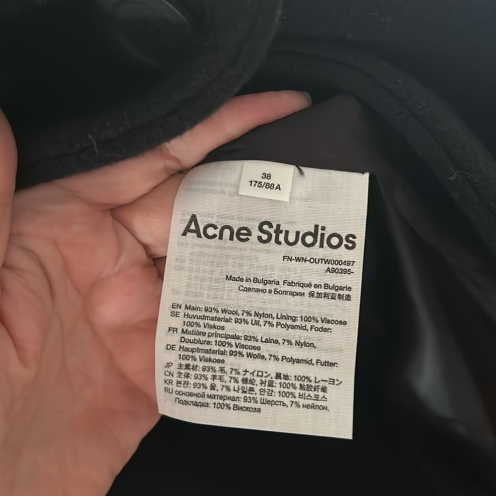 NEW ACNE Studios Wool Coat - Never Worn - Picture 11 of 15